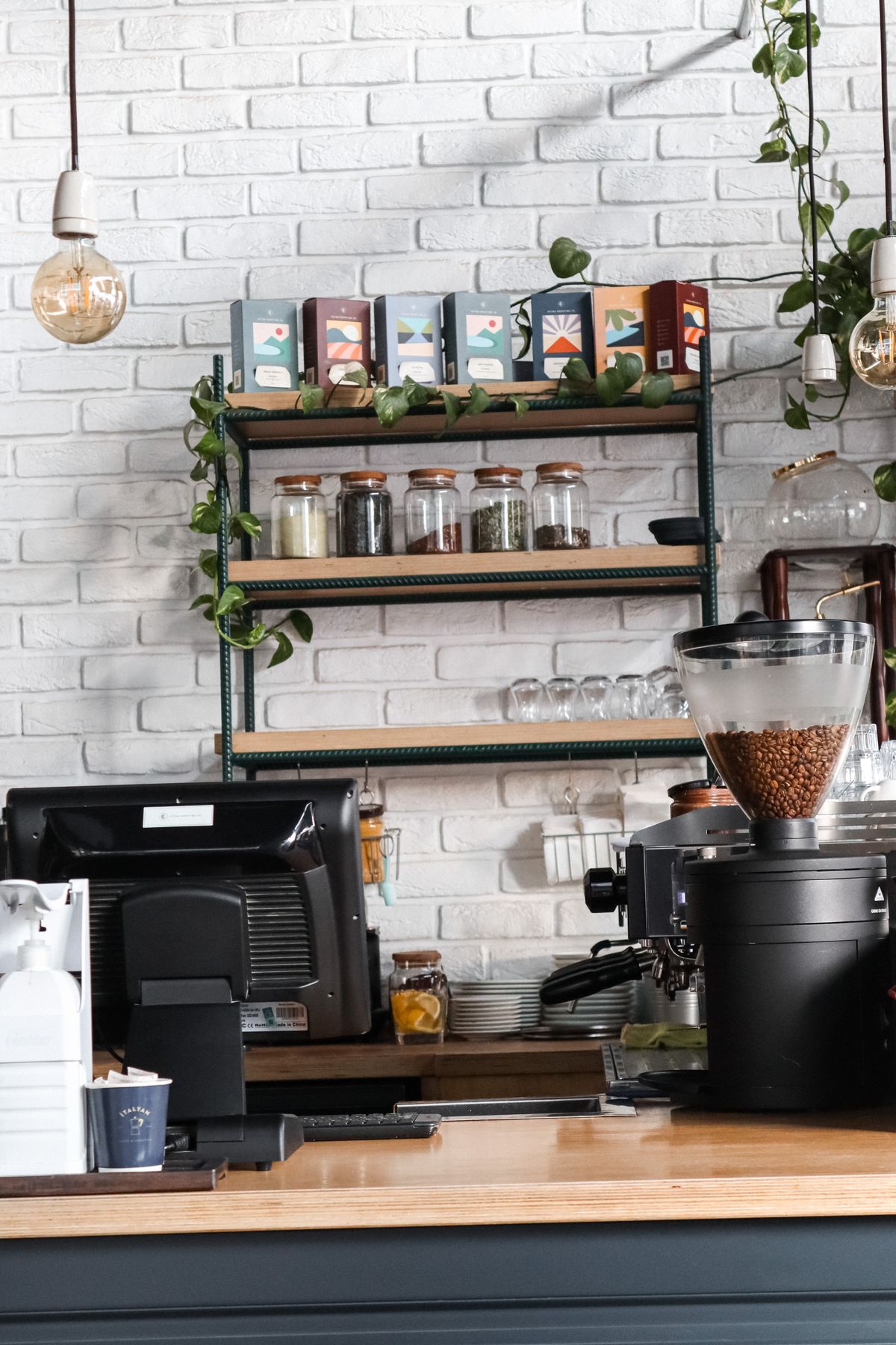 Placeholder photograph of a café counter.