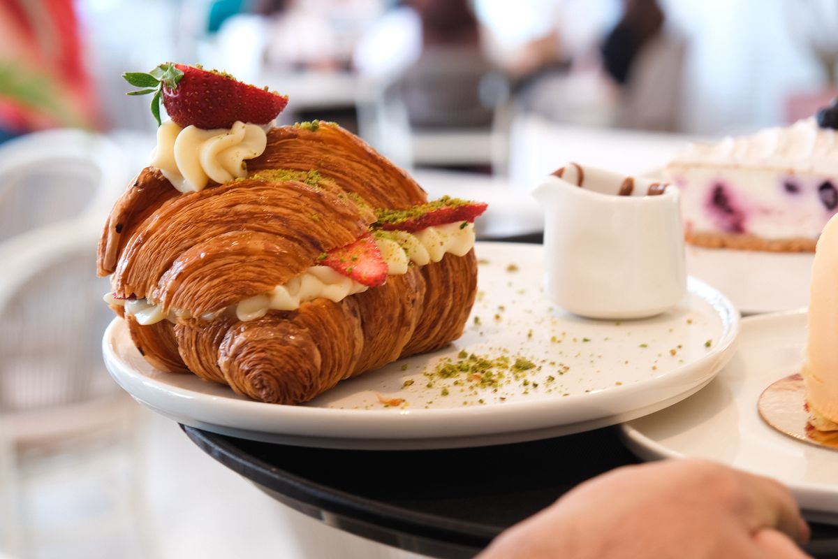 Placeholder photograph of a pastry on a plate.